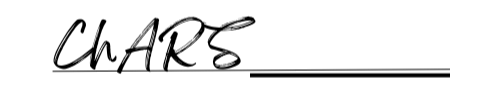 Signature-style text 'ChARS' on a white background